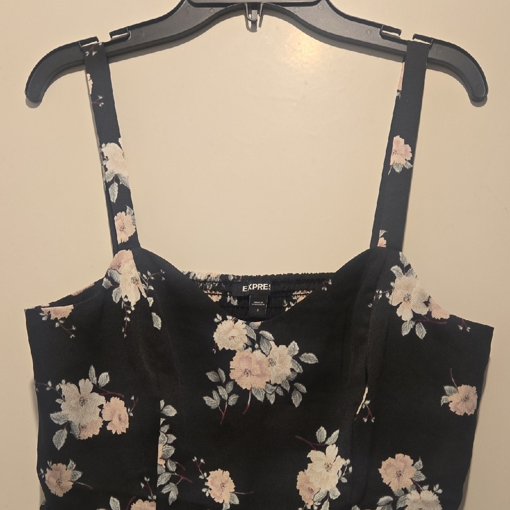 Express Black Sleeveless Bustier Tank Top